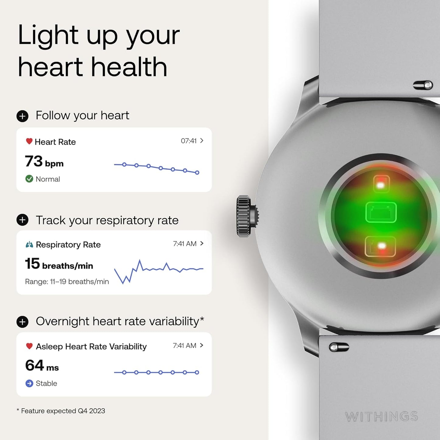 Scanwatch Light - Hybrid Smart Watch, Heart Rate Monitoring, Fitness Tracker, Cycle Tracker, Sleep Monitoring