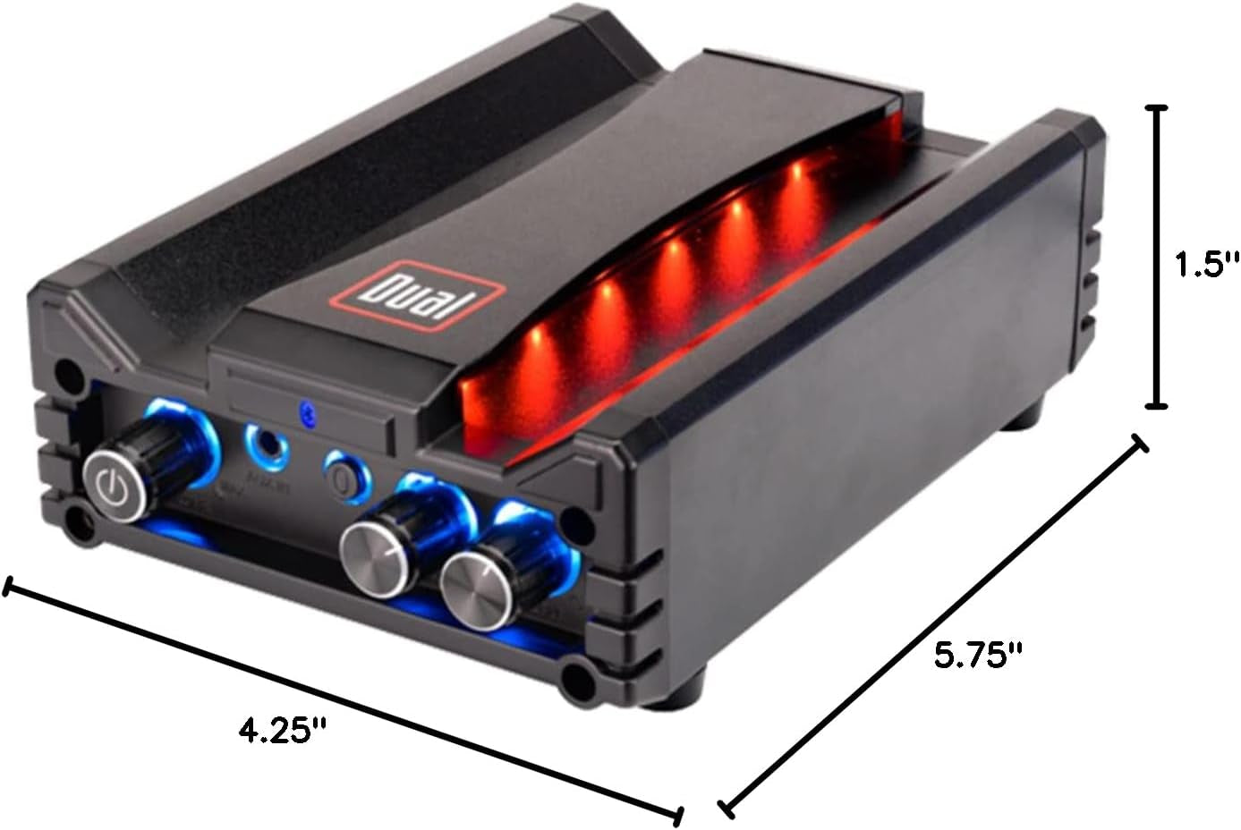 DBTMA100 Black Micro 2 Channel Class-D Amplifier | 3.5 Mm AUX Input | Stereo RCA Outputs | 100 Watts Peak Power | up to 100Ft of Wireless Bluetooth Range