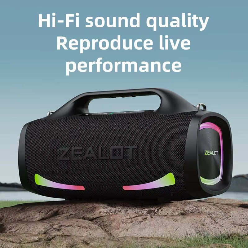 -S79 Speaker Party Portable Speaker with Bluetooth 5.2, Portable Handle, 24-Hour Playtime, for Party, Camping