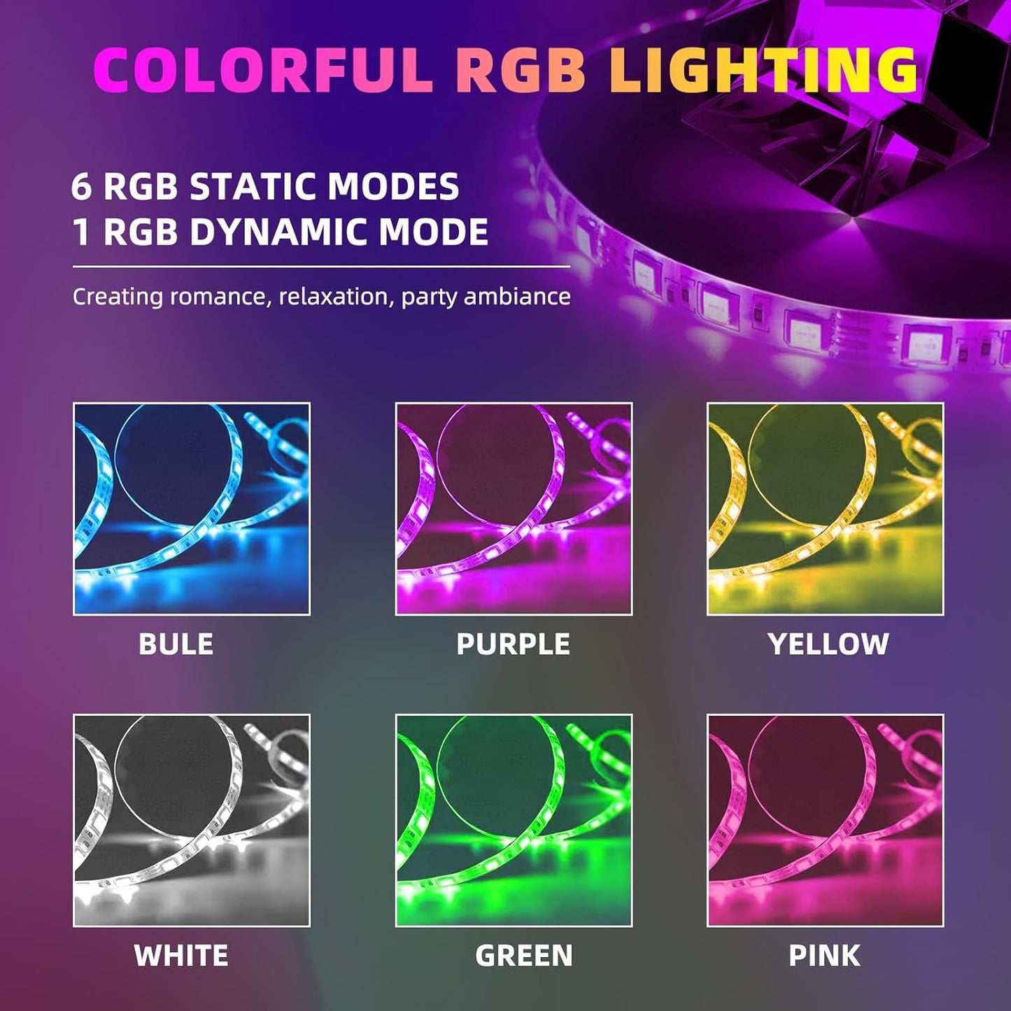 RGB LED Vanity Mirror with Front Light and RGB Backlit Lighted Hollywood Makeup Mirror with 18 Dimmable Bulbs Smart Touch for Bedroom (32"X39.37") White