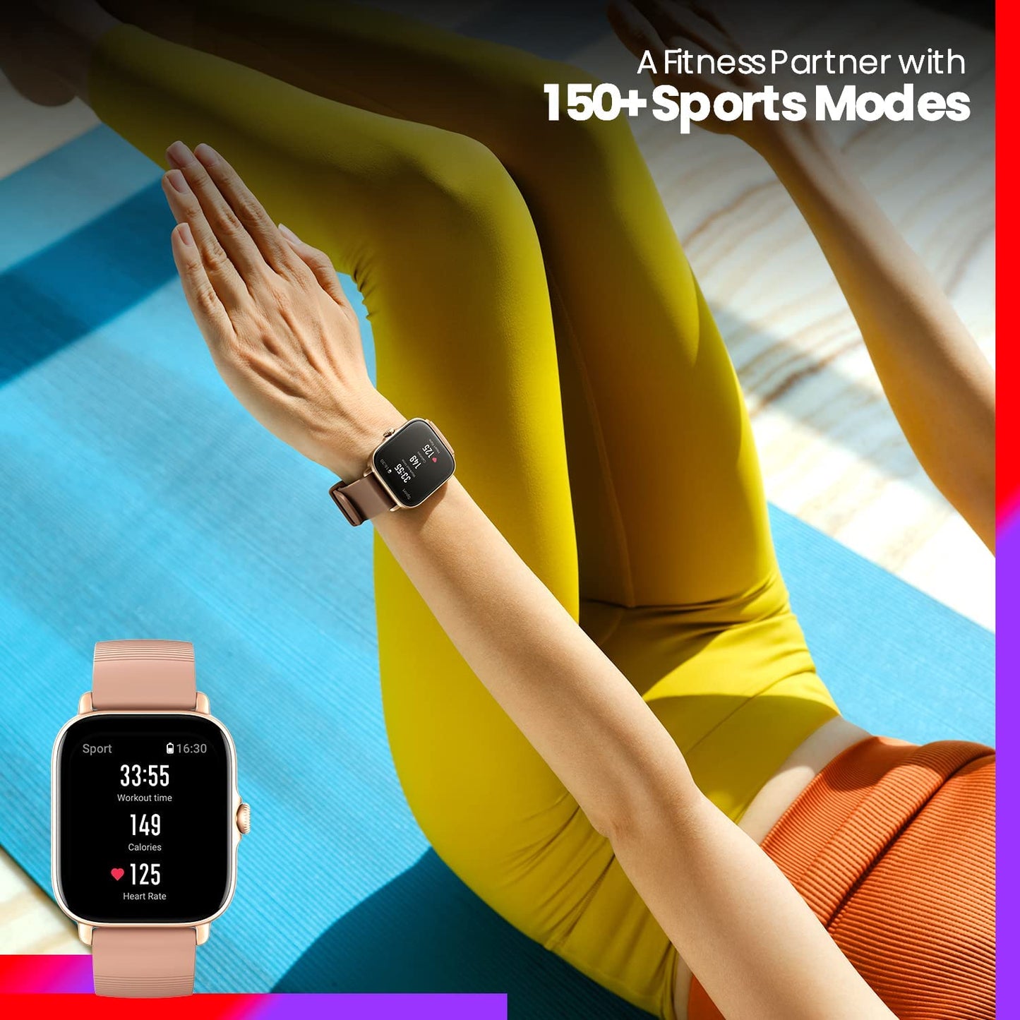GTS 3 Smart Watch 42Mm for Android Iphone, Alexa Built-In, GPS, 12-Day Battery Life, Fitness Sports Watch with 150 Sports Modes, AMOLED Display, Sleep Heart Rate Health Tracker, Black