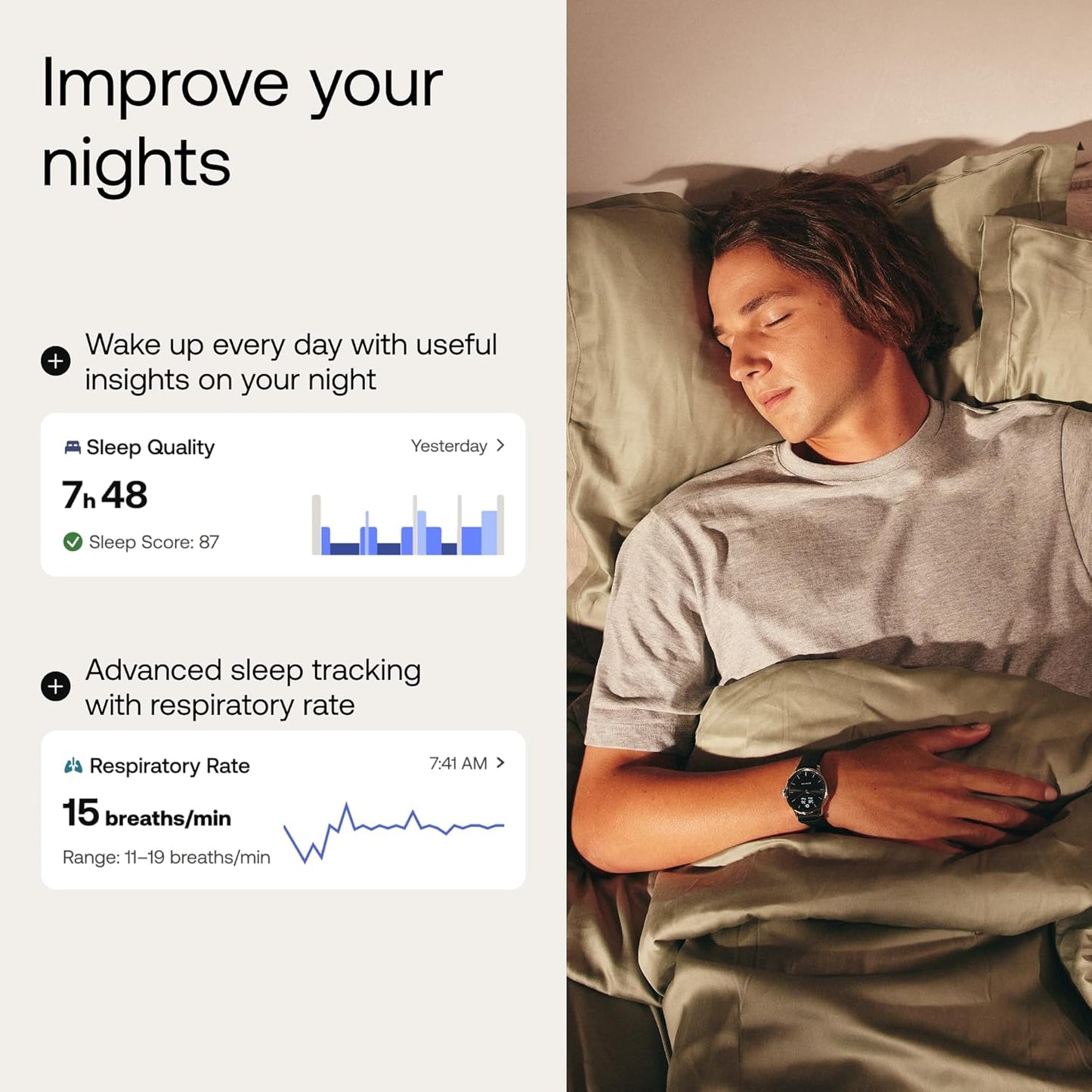 Scanwatch Light - Hybrid Smart Watch, Heart Rate Monitoring, Fitness Tracker, Cycle Tracker, Sleep Monitoring