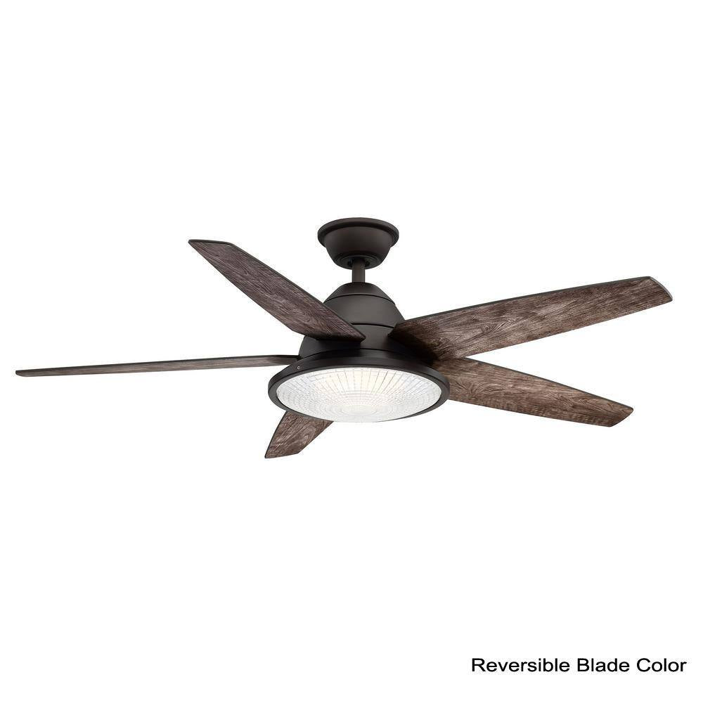 Berwick 52 In. LED Outdoor Espresso Bronze Ceiling Fan with Light
