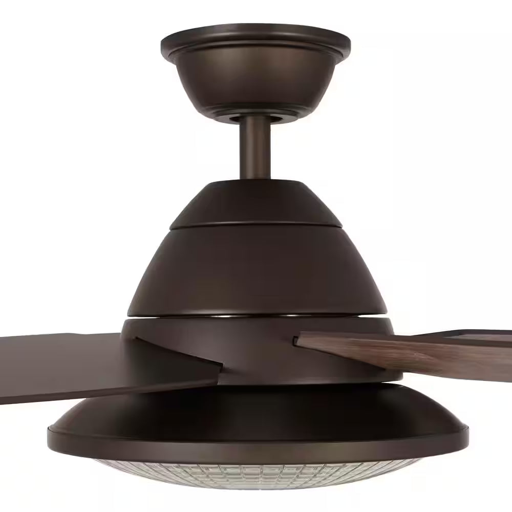 Berwick 52 In. LED Outdoor Espresso Bronze Ceiling Fan with Light