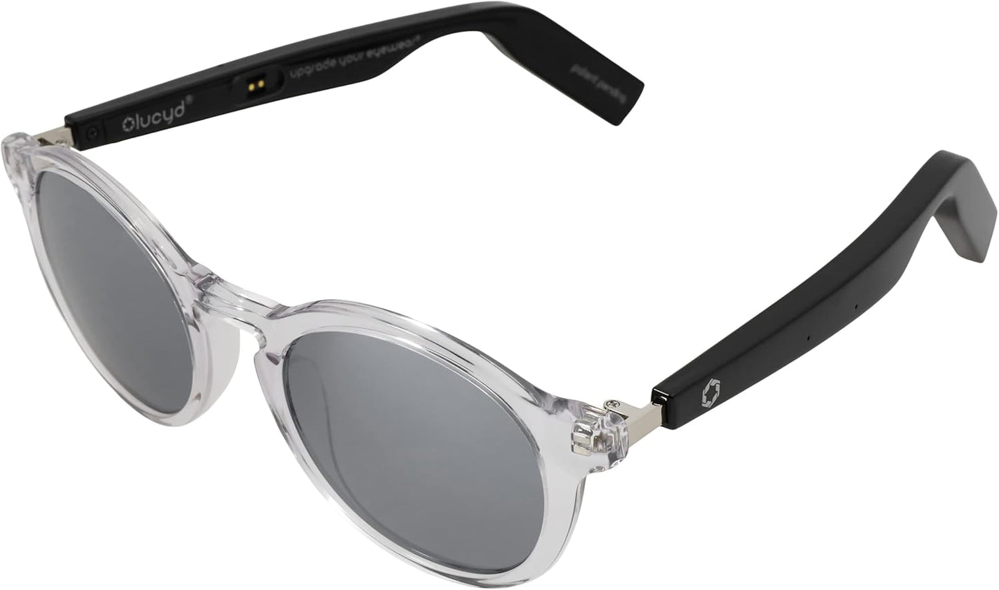 Lyte Bluetooth Audio Sunglasses for Men & Women – Smart Glasses with Headphones, Speaker and Wireless Mic - Compatible with Alexa and Siri - Moonbeam