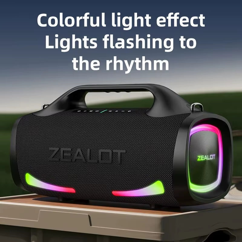 -S79 Speaker Party Portable Speaker with Bluetooth 5.2, Portable Handle, 24-Hour Playtime, for Party, Camping