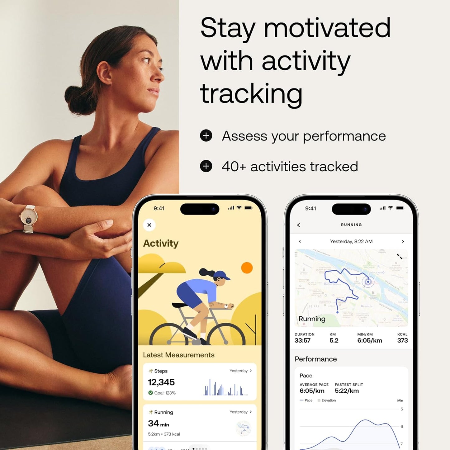 Scanwatch Light - Hybrid Smart Watch, Heart Rate Monitoring, Fitness Tracker, Cycle Tracker, Sleep Monitoring