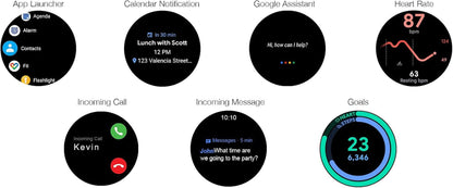 CZ Smart Gen 1 Stainless Steel Smartwatch Touchscreen, Heartrate, GPS, Speaker, Bluetooth, Notifications, Iphone and Android Compatible, Powered by Google Wear OS