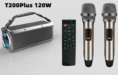 120W High Power Bluetooth Speaker Outdoor Subwoofer Portable Wireless Speaker TWS Stereo Audio with Microphone Caixa De Som