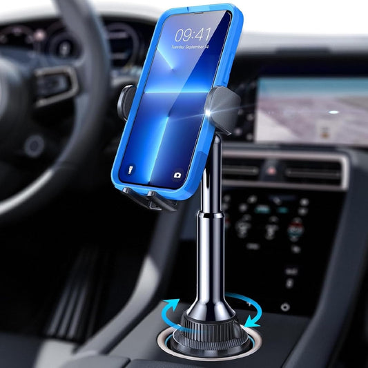 Cup Phone Holder for Car No Shaking Car Phone Holder Mount, 360° Adjustable Car Accessories for Women Truck SUV, Golf Accessories for Iphone 16E 16 15 14 13 Pro Max Samsung S25 All 4-7'' Phone