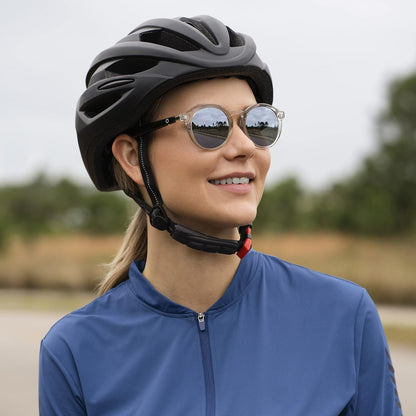 Lyte Bluetooth Audio Sunglasses for Men & Women – Smart Glasses with Headphones, Speaker and Wireless Mic - Compatible with Alexa and Siri - Moonbeam