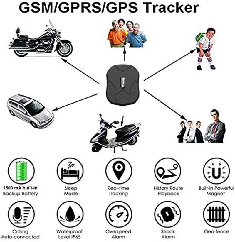 Mini GPS Tracker for Vehicles Hidden Magnetic Mini GPS Locator Real-Time Anti-Theft Micro GPS Tracking Device for Kids, Elderly, Wallet, Luggage(Mini TK905)