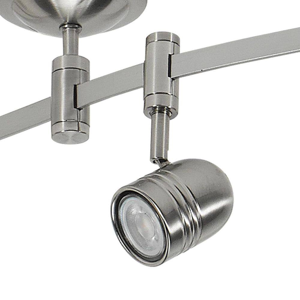 Flex Track 8 Ft. Brushed Nickel LED Ceiling Mounted Hard Wired Track Lighting Kit with Pinhole Head