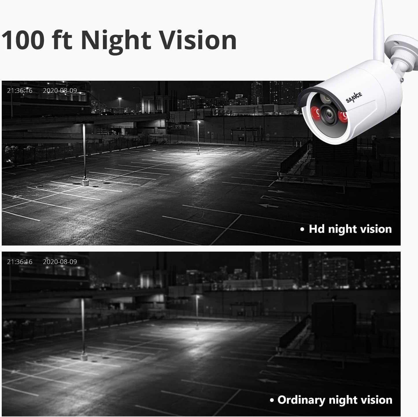 Wireless Security Camera System  1080P 8 Channel Wifi IP NVR with 4 Pcs Outdoor Wireless CCTV Surveillance Cameras for Remote Access, Home Business, AI Human Detection, No Hard Drive