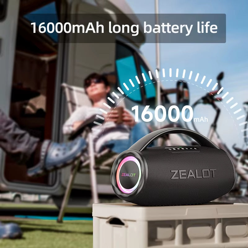 -S97 80W Bluetooth Speaker Powerful Wireless Speaker with Portable Handle, for Party, Camping,Rgb Colorful Light