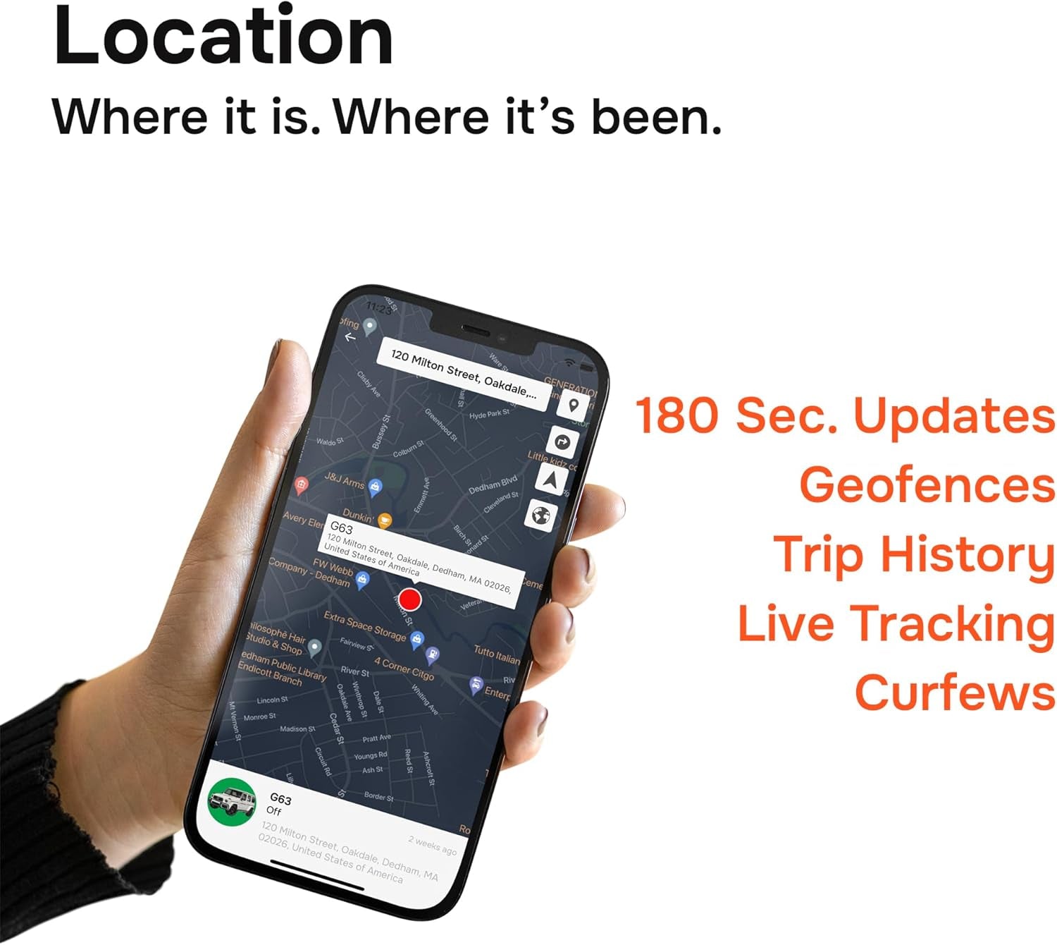 GPS Tracker for Vehicles, No Monthly Fee, No Subscription, 4G SIM and Data Included, Business Fleets, Speeding Alerts, Trip History, Mileage Tracking, Geofence, Magnetic, USA Developed,