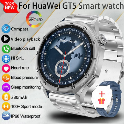 2025 New 3D Dial Smartwatch Heart Rate Health Monitor Bluetooth Call Compass IP68 Waterproof Men'S Smartwatch for Huawei Xiaomi