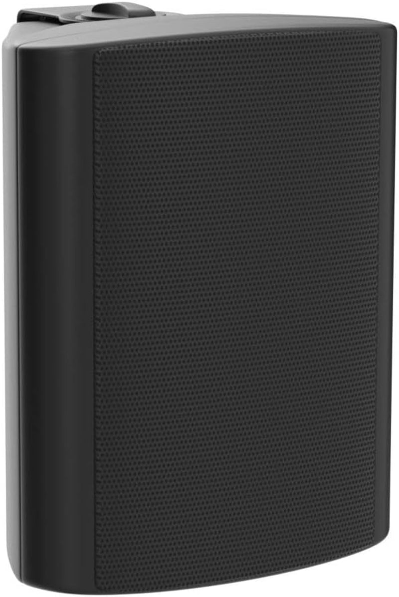 5.25 Inch Indoor Outdoor Bluetooth Speakers Patio Waterproof Wired Wall Mount System 300 Watts (Black)