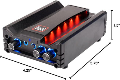 DBTMA100 Black Micro 2 Channel Class-D Amplifier | 3.5 Mm AUX Input | Stereo RCA Outputs | 100 Watts Peak Power | up to 100Ft of Wireless Bluetooth Range