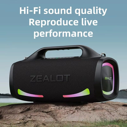 -S79 Speaker Party Portable Speaker with Bluetooth 5.2, Portable Handle, 24-Hour Playtime, for Party, Camping