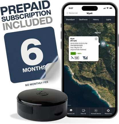 54 GPS Tracker + 6-Months No Subscription. Long Battery, Magnetic, & Waterproof. Global GPS Tracker for Vehicles. Made in the USA from Domestic & Imported Parts