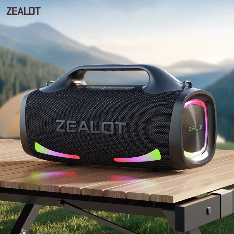 -S79 Speaker Party Portable Speaker with Bluetooth 5.2, Portable Handle, 24-Hour Playtime, for Party, Camping