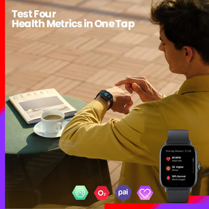 GTS 3 Smart Watch 42Mm for Android Iphone, Alexa Built-In, GPS, 12-Day Battery Life, Fitness Sports Watch with 150 Sports Modes, AMOLED Display, Sleep Heart Rate Health Tracker, Black