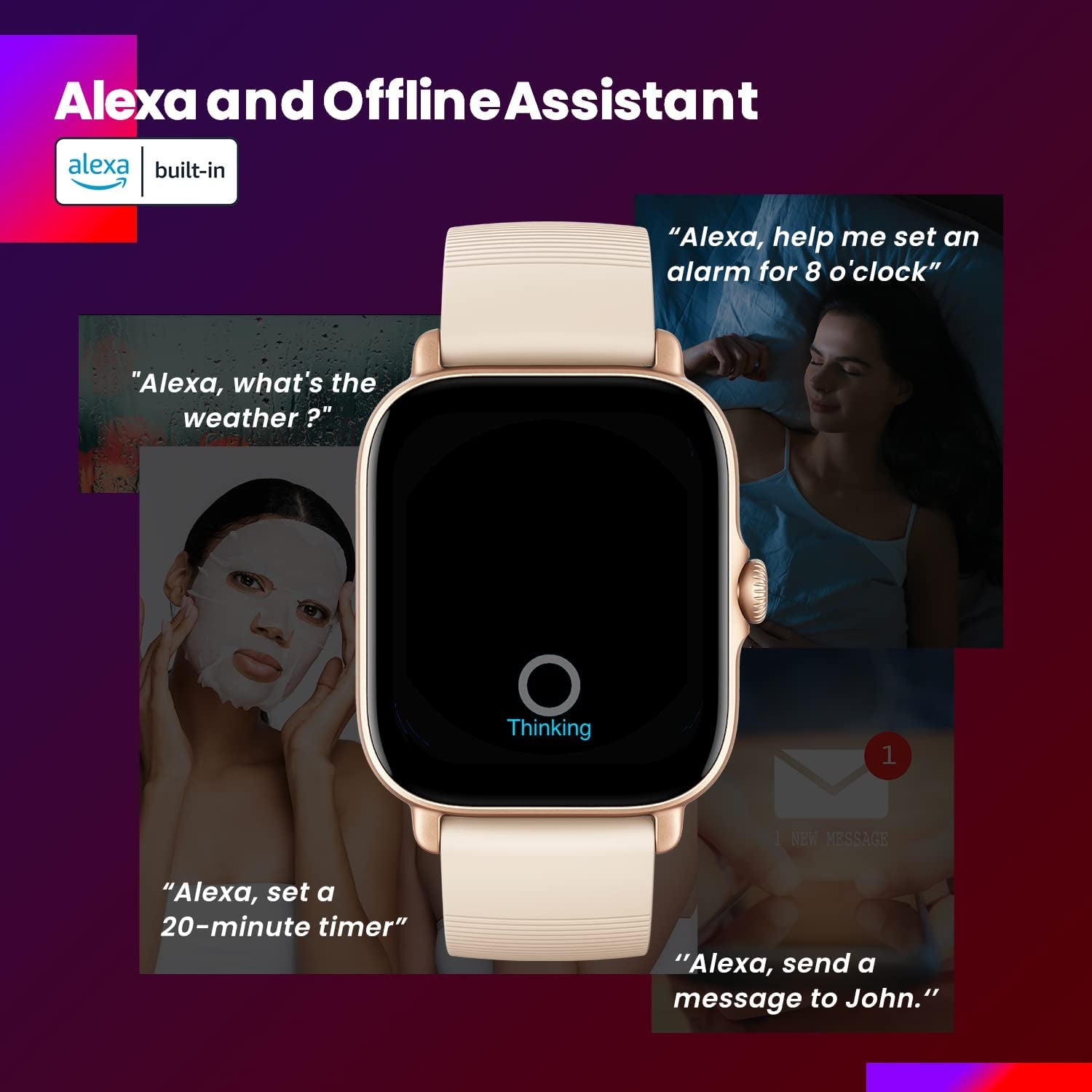 GTS 3 Smart Watch 42Mm for Android Iphone, Alexa Built-In, GPS, 12-Day Battery Life, Fitness Sports Watch with 150 Sports Modes, AMOLED Display, Sleep Heart Rate Health Tracker, Black