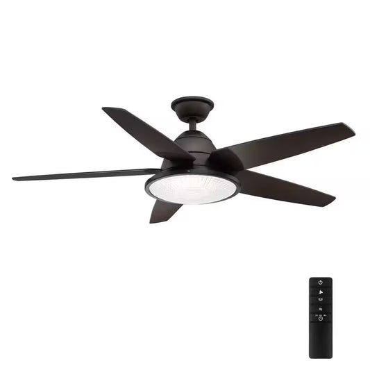 Berwick 52 In. LED Outdoor Espresso Bronze Ceiling Fan with Light