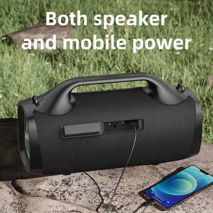 -S79 Speaker Party Portable Speaker with Bluetooth 5.2, Portable Handle, 24-Hour Playtime, for Party, Camping