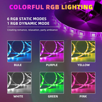 RGB LED Vanity Mirror with Front Light and RGB Backlit Lighted Hollywood Makeup Mirror with 18 Dimmable Bulbs Smart Touch for Bedroom (32"X39.37") White