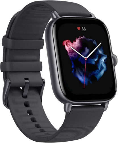 GTS 3 Smart Watch 42Mm for Android Iphone, Alexa Built-In, GPS, 12-Day Battery Life, Fitness Sports Watch with 150 Sports Modes, AMOLED Display, Sleep Heart Rate Health Tracker, Black