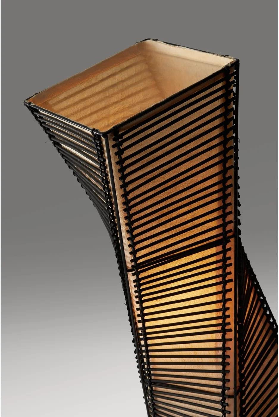 4045-01 Stix 24.5" Table Lantern, Wood, Black, Smart Outlet Compatible