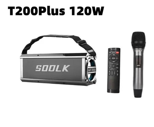 120W High Power Bluetooth Speaker Outdoor Subwoofer Portable Wireless Speaker TWS Stereo Audio with Microphone Caixa De Som
