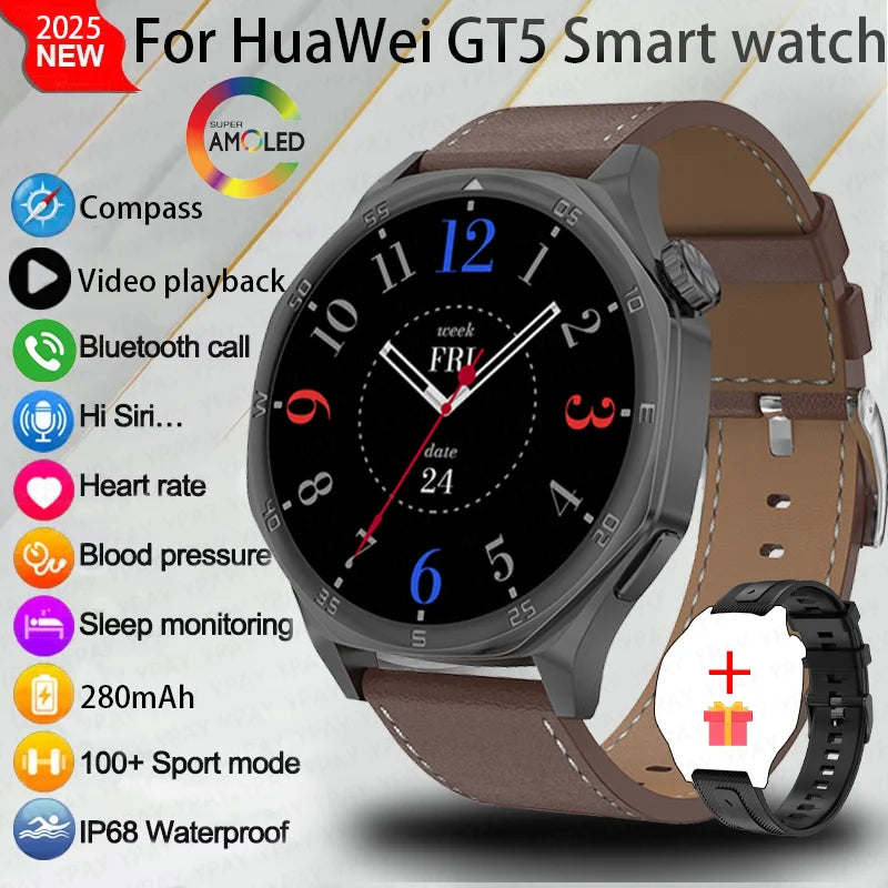 2025 New 3D Dial Smartwatch Heart Rate Health Monitor Bluetooth Call Compass IP68 Waterproof Men'S Smartwatch for Huawei Xiaomi