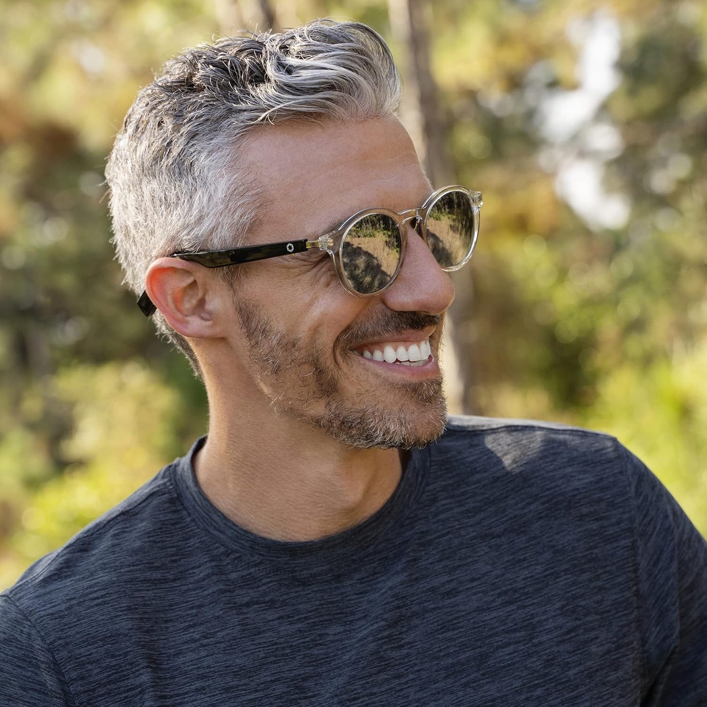 Lyte Bluetooth Audio Sunglasses for Men & Women – Smart Glasses with Headphones, Speaker and Wireless Mic - Compatible with Alexa and Siri - Moonbeam
