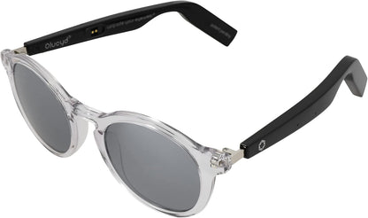 Lyte Bluetooth Audio Sunglasses for Men & Women – Smart Glasses with Headphones, Speaker and Wireless Mic - Compatible with Alexa and Siri - Moonbeam