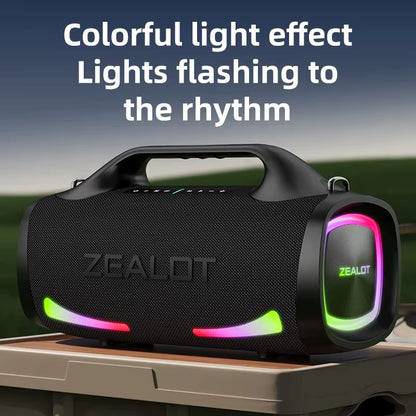 -S79 Speaker Party Portable Speaker with Bluetooth 5.2, Portable Handle, 24-Hour Playtime, for Party, Camping