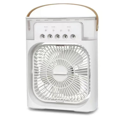 Portable Fan Air Conditioners USB Electric Fan Air Cooler LED Night Light Water Mist Fun 3 in 1 Air Humidifier for Home