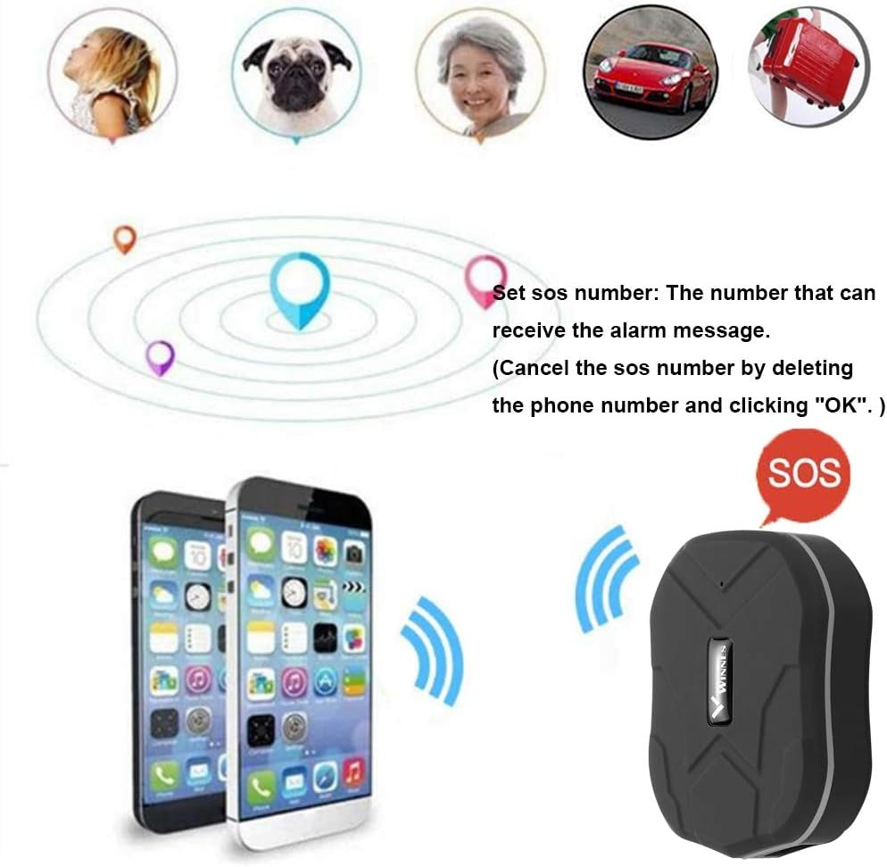 Mini GPS Tracker for Vehicles Hidden Magnetic Mini GPS Locator Real-Time Anti-Theft Micro GPS Tracking Device for Kids, Elderly, Wallet, Luggage(Mini TK905)