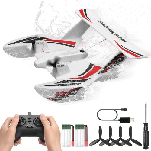 VEVOR Amphibious EPP Foam RC Airplane - Ultimate Fun in Air & Water with 2.4 GHz Remote Control!