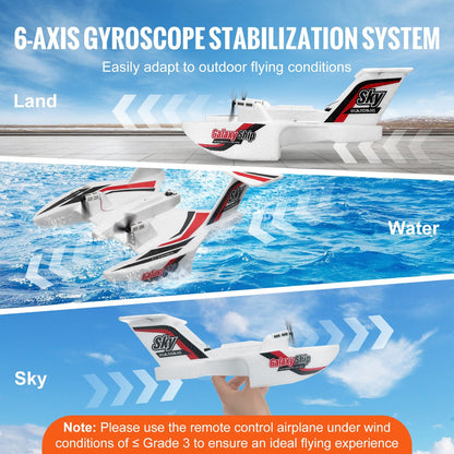 VEVOR Amphibious EPP Foam RC Airplane - Ultimate Fun in Air & Water with 2.4 GHz Remote Control!