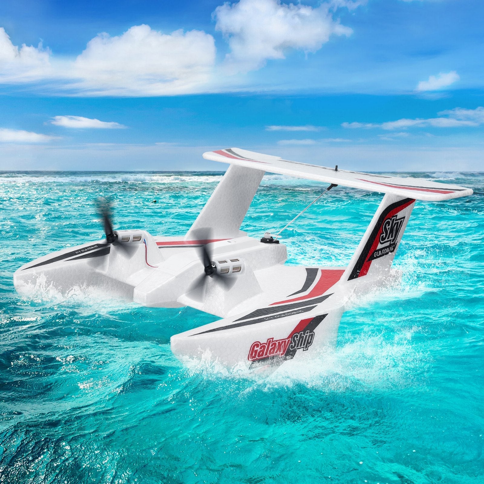 VEVOR Amphibious EPP Foam RC Airplane - Ultimate Fun in Air & Water with 2.4 GHz Remote Control!